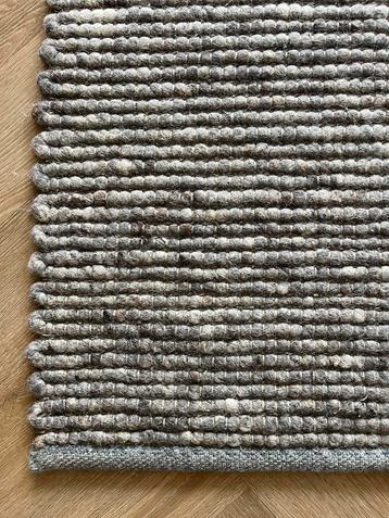 Wollen vloerkleed, grijs gemêleerd beschikbaar voor biedingen