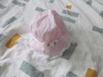 Nw wit/roze zonne petje met strikje/roosje/kantje  ca 41 cm, Kinderen en Baby's, Babykleding | Petten en Hoeden, Nieuw, Pet, Meisje