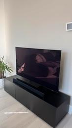 Tv meubel zwart 150cm, Huis en Inrichting, Kasten | Televisiemeubels, Ophalen, 100 tot 150 cm, Zo goed als nieuw, Minder dan 100 cm