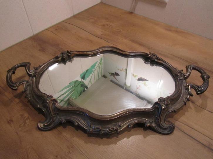 Jugendstil dienblad met spiegel, Antiek en Kunst, Curiosa en Brocante, Ophalen of Verzenden