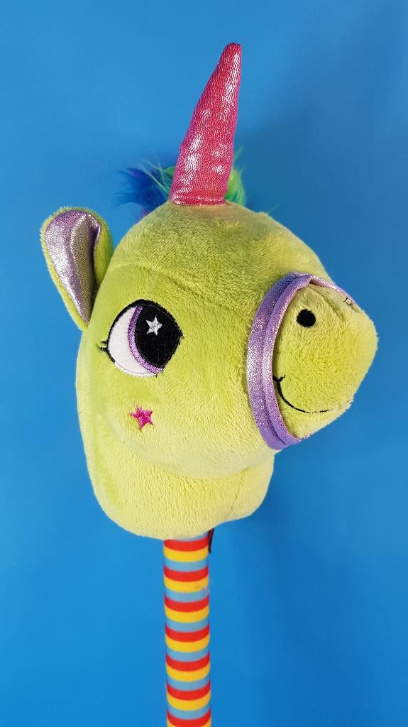 Eenhoorn regenboog stokpaard knuffel, groen, nieuw! 80cm 8C, Tweedehands verkoop, Tweedehands verkoop, Gebruikt, Overige typen