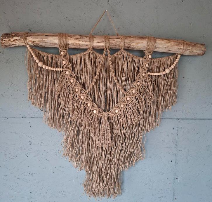 Jute Macrame Wandkleed - Rotterdam, Huis en Inrichting, Woonaccessoires | Wanddecoraties, Nieuw, Ophalen of Verzenden