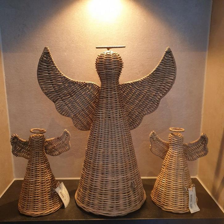 Riviera maison rustic rattan kerst engelen 20%, Diversen, Kerst, Nieuw, Ophalen