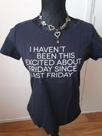 ONLY blauw friday tekst shirt tshirt top maat M 38 Nieuw, Nieuw, Blauw, Maat 38/40 (M), Ophalen of Verzenden