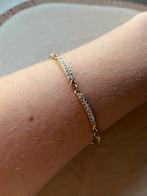 Swarovski Gouden Tennis Armband, Ophalen of Verzenden, Gebruikt, Goud, Met kristal