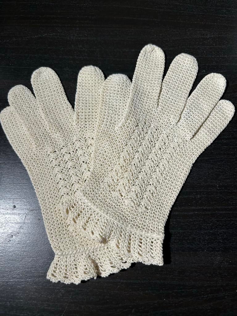 Antieke Gehaakte Handschoenen - Vintage Stijl, Ophalen of Verzenden