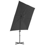 Zweefparasol met stalen paal 250x250 cm antracietkleurig, Tuin en Terras, Parasols, Ophalen of Verzenden, Nieuw, Zweefparasol
