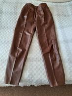 bruine echt leren broek Daniëlle by Mieke Verhoeven mt 38/40, Bruin, Zo goed als nieuw, Lang, Ophalen