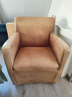 4 robuuste leren stoelen cognac, Huis en Inrichting, Fauteuils, Ophalen, Minder dan 75 cm, Leer, Zo goed als nieuw