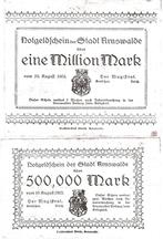 NOODGELD STAD ARNSWALDE 500,000 en EINE MILLION MARK, Verzenden, Duitsland