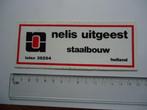 sticker oud NELIS Uitgeest staalbouw retro vintage telex, Verzamelen, Verzenden, Zo goed als nieuw, Bedrijf of Vereniging