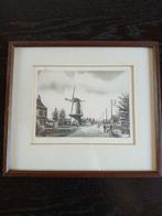 Zicht op de stationstraat in Zoetermeer, Antiek en Kunst, Kunst | Etsen en Gravures, Ophalen