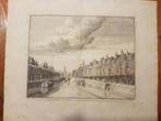 Gravure Zierikzee 1754 haven brug Pronk, Antiek en Kunst, Ophalen