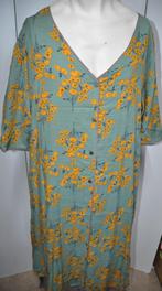 DEF63 Mooie Jurk Bruin groen oranje Blauw maat 52, Kleding | Dames, Ophalen of Verzenden, Zo goed als nieuw, Overige kleuren, Jurk