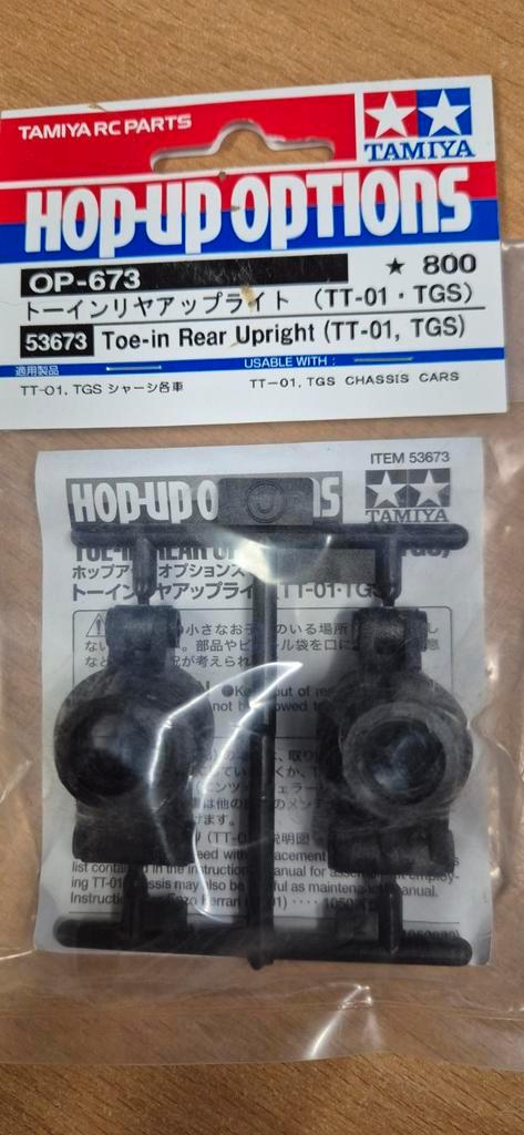 Tamiya OP-673 Toe-in Rear Upright (TT-01, TGS), Hobby en Vrije tijd, Modelbouw | Auto's en Voertuigen, Nieuw, Auto, Groter dan 1:32