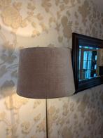 🟠 2 grote bruin / taupe velours lampenkappen + tafellampen, Ophalen, 50 tot 75 cm, Zo goed als nieuw, MODERN / KLASSIEK