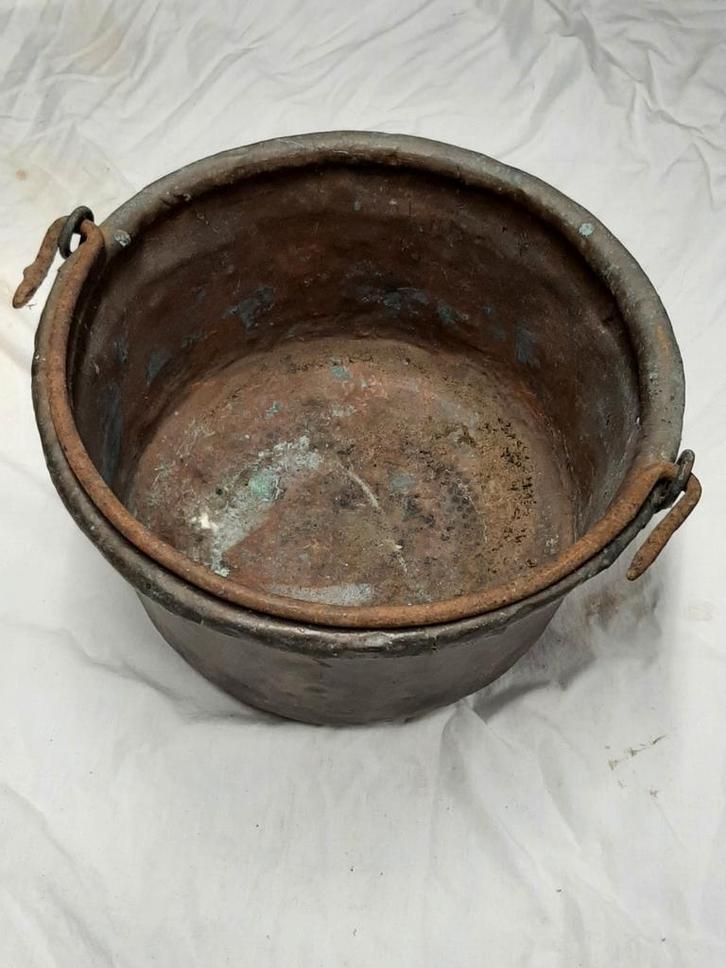 Antieke koperen ketel., Antiek en Kunst, Antiek | Schalen, Ophalen of Verzenden