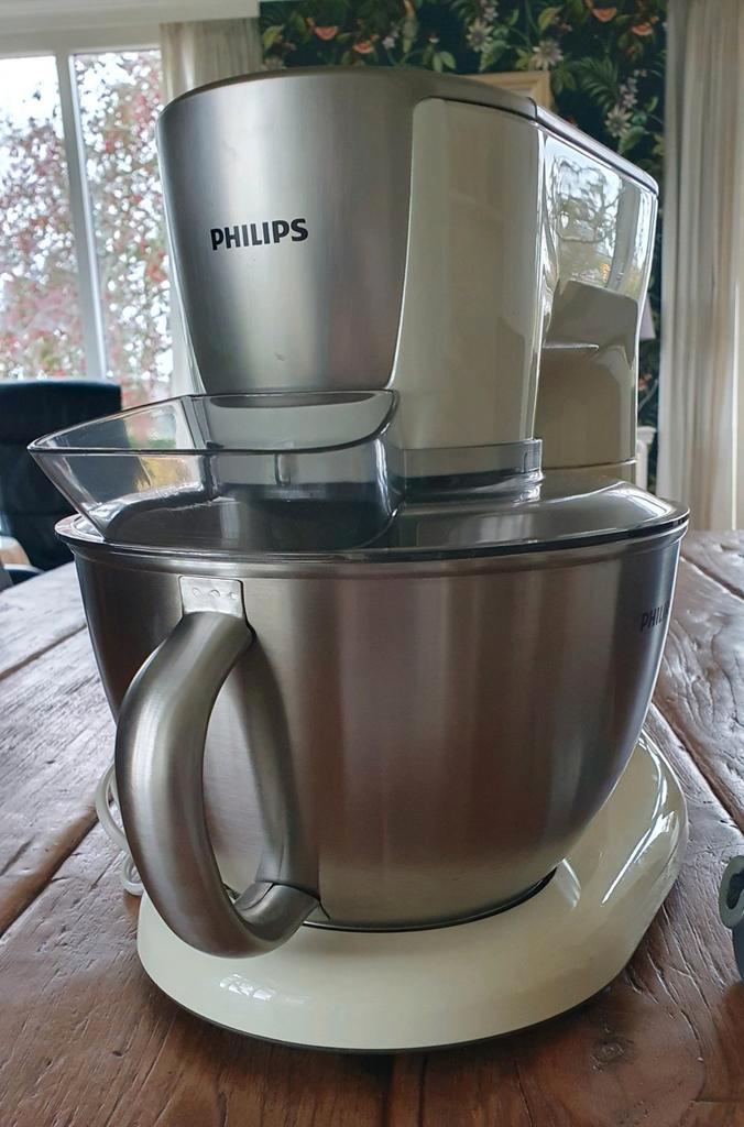 Philips keukenmachine - Weinig gebruikt !, Witgoed en Apparatuur, Keukenmixers, Zo goed als nieuw, 2 tot 3 liter, 3 snelheden of meer