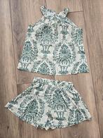 Meisjes set zomer pakje groen maat 122 shirt Bermuda zara, Ophalen of Verzenden