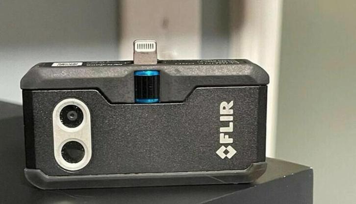 Te Huur: Flir One Pro warmtebeeldcamera iOS, Doe-het-zelf en Verbouw, Meetapparatuur, Zo goed als nieuw, Temperatuur, Ophalen