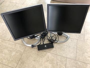 2x monitor en HP 3.0 poortduplicator  beschikbaar voor biedingen