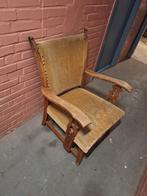 Oude fauteuil voor flesje wijn, Huis en Inrichting, Fauteuils, Ophalen, Hout, Gebruikt, Vintage