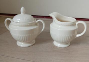 Wedgwood Edme Roomstel Suikerpot & Melkkannetje Gaaf beschikbaar voor biedingen