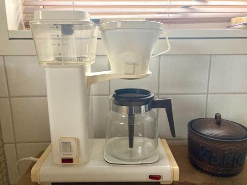 Retro Technivorm Moccamaster wit combi 8 koffiezetapparaat, Witgoed en Apparatuur, Koffiezetapparaten, Gebruikt, Gemalen koffie