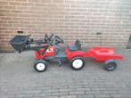 Traptractor met aanhanger en voorlader, Kinderen en Baby's, Speelgoed | Buiten | Voertuigen en Loopfietsen, Ophalen, Gebruikt