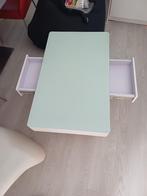 salontafel met lades, Ophalen, 100 tot 150 cm, Glas, 50 tot 100 cm