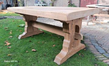 Eiken eettafel kloostertafel 180x85x76  beschikbaar voor biedingen