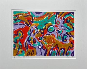 Frans van Straalen - acryl op papier in passe-partout beschikbaar voor biedingen