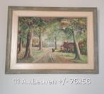 Schilderij A. van Leuven 76x56, Antiek en Kunst, Kunst | Schilderijen | Klassiek, Ophalen