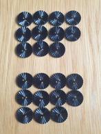 Zwarte geribbelde knoopjes, Ophalen of Verzenden, Gebruikt, Knoop of Knopen
