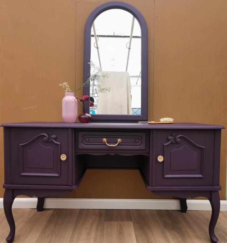 Kaptafel Velvet Plum, Huis en Inrichting, Tafels | Kaptafels, Zo goed als nieuw, 150 tot 200 cm, 100 tot 150 cm, Ophalen