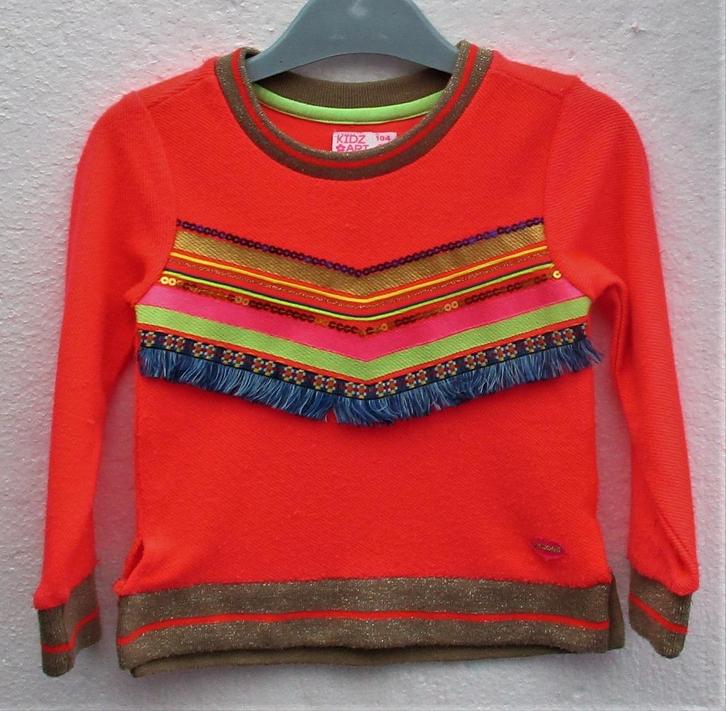 trui van kidz art maat 104, Kinderen en Baby's, Kinderkleding | Maat 104, Zo goed als nieuw, Meisje, Trui of Vest, Ophalen of Verzenden