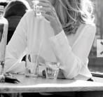 Mooie satijnen blouse ladress la dress mt l xl dorian, Kleding | Dames, Blouses en Tunieken, Verzenden, Wit, Maat 42/44 (L), Zo goed als nieuw