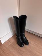 Massimo Dutti leather ankle shoes, Ophalen of Verzenden, Zo goed als nieuw, Zwart