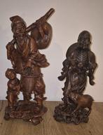 2 Chinese Antieke Houtsnijwerken, Ophalen of Verzenden
