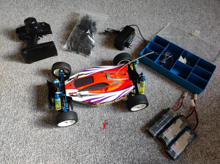 Complete RTR Tamiya DF-02 met aluminium updates, Hobby en Vrije tijd, Modelbouw | Radiografisch | Auto's, Gebruikt, Auto offroad