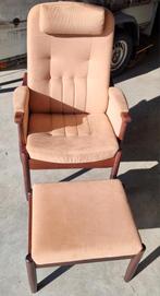 Farstrup relax fauteuil met voetenbank verstelbare rug 2013, Huis en Inrichting, Fauteuils, Ophalen, Gebruikt, 50 tot 75 cm