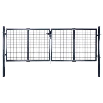 Gaaspoort 289x100 cm gegalvaniseerd staal grijs beschikbaar voor biedingen