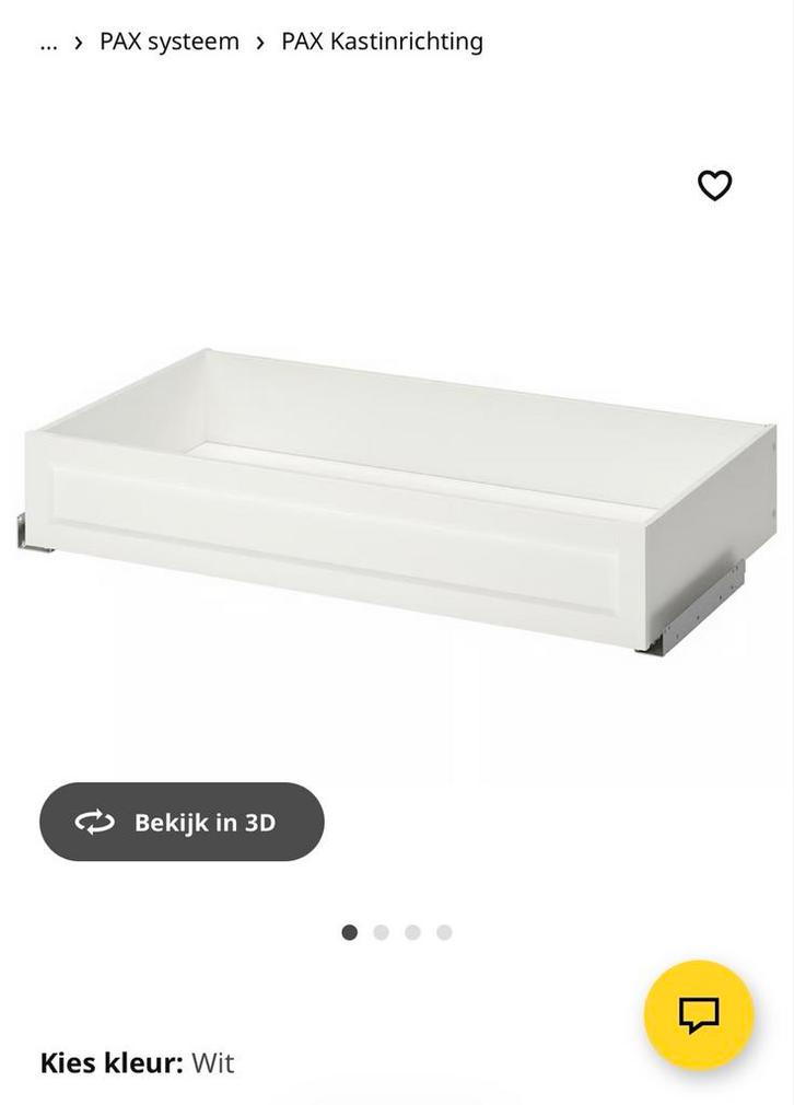 Ikea Komplement lade 100x58 wit pax kast, Huis en Inrichting, Kasten | Kledingkasten, Nieuw, Minder dan 100 cm, 100 tot 150 cm