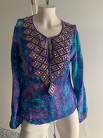 Taj zijde blouse met studs maat s, Kleding | Dames, Blouses en Tunieken, Maat 38/40 (M), Blauw, Ophalen of Verzenden, Taj