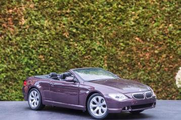 BMW 6-Serie Cabriolet 645Ci E64 Welly 1/18 Paars Zeer Netjes beschikbaar voor biedingen
