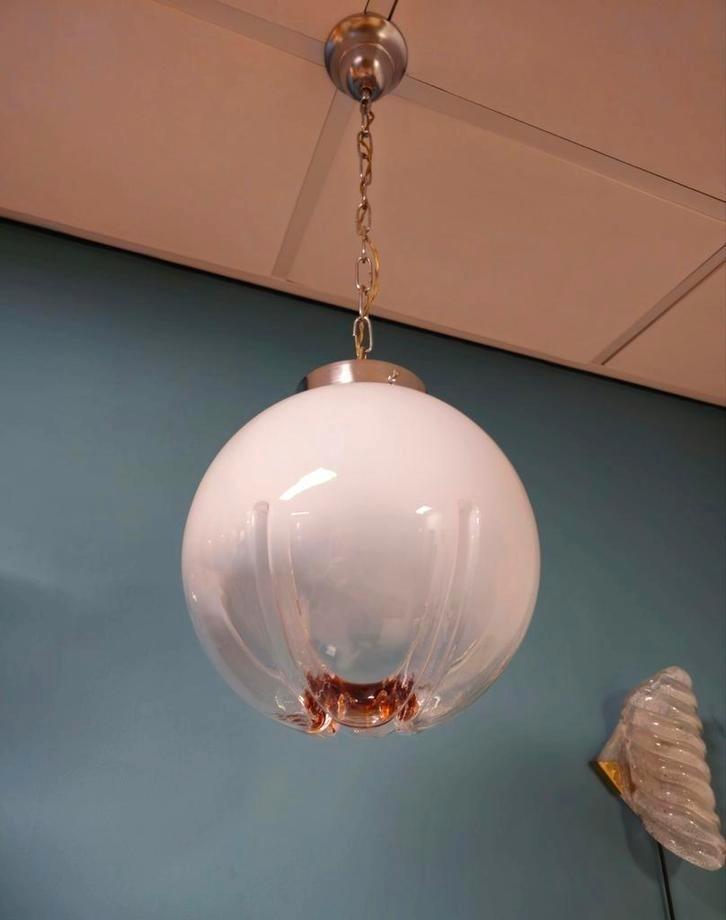Vintage Murano Mazzega Hanglamp Plafondlamp Lamp Italië, Huis en Inrichting, Lampen | Hanglampen, Gebruikt, Minder dan 50 cm, Ophalen of Verzenden