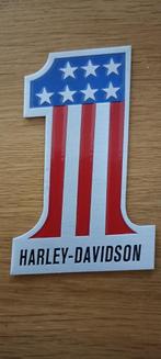 Harley Davidson aluminium sticker NR 1, Motoren, Accessoires | Stickers
