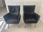 Gerard van de Berg label fauteuil 2 stuks, Huis en Inrichting, Ophalen, Gebruikt, Minder dan 75 cm, Leer