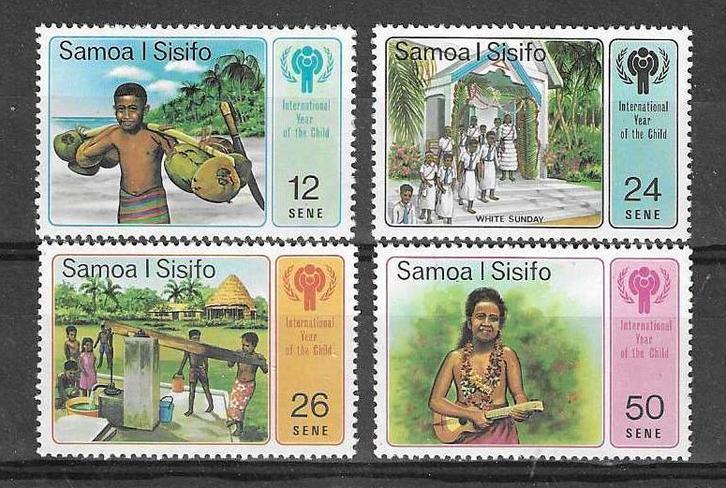 Samoa Michel 399-402 postfris    JAAR VH KIND, Postzegels en Munten, Postzegels | Oceanië, Postfris, Ophalen of Verzenden