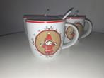 3 Kerstbekers met lepeltjes, Huis en Inrichting, Keuken | Servies, Ophalen, Zo goed als nieuw, Overige stijlen, Kop(pen) en/of Schotel(s)